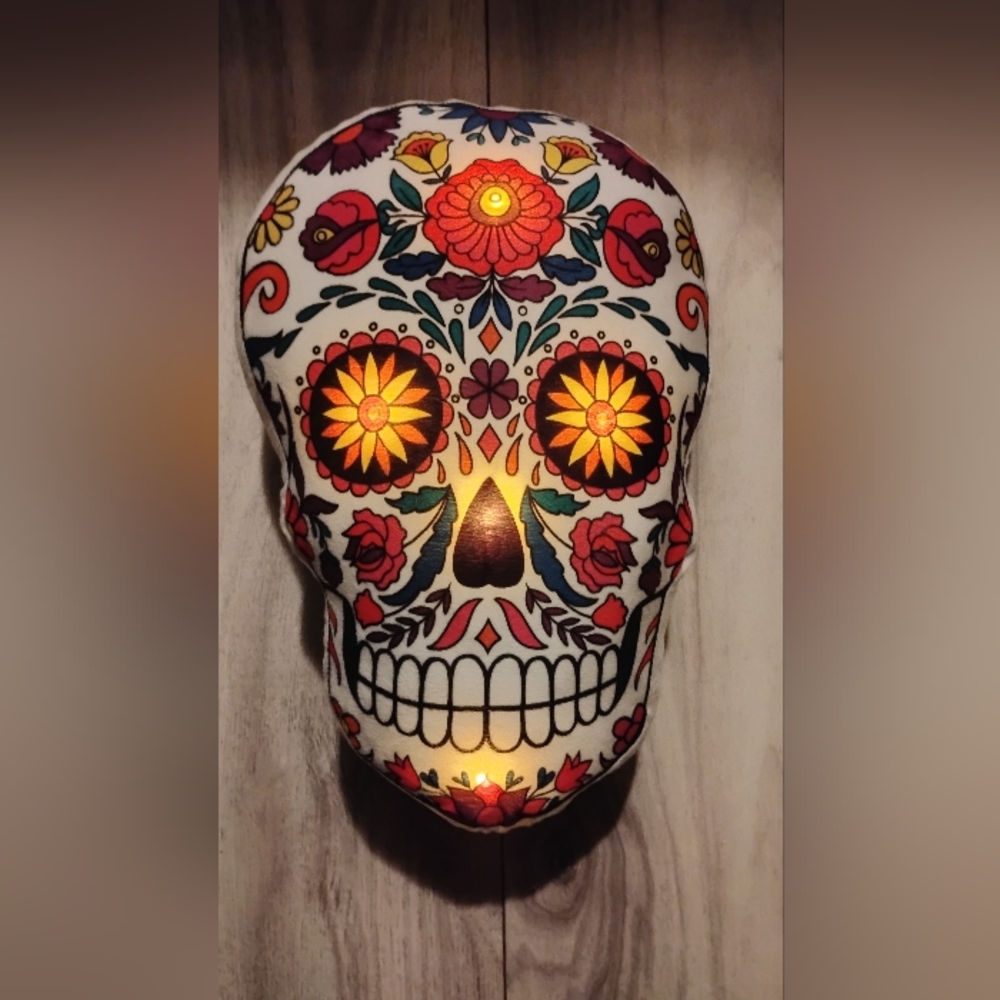 Day Of The Dead Light-up Pillow